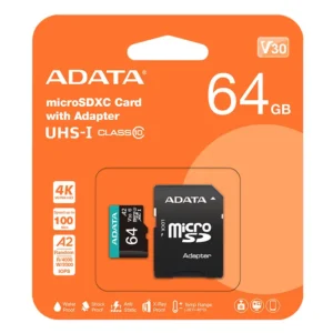 کارت حافظه ای دیتا microSDXC با ظرفیت 64 گیگابایت مدل Premier Pro کلاس 10