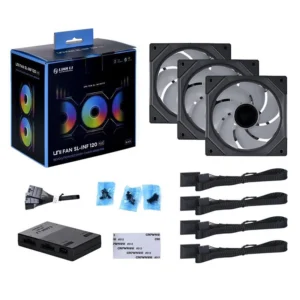 فن کیس لیان لی UNI Fan SL120 INFINITY Black بسته 3 عددی